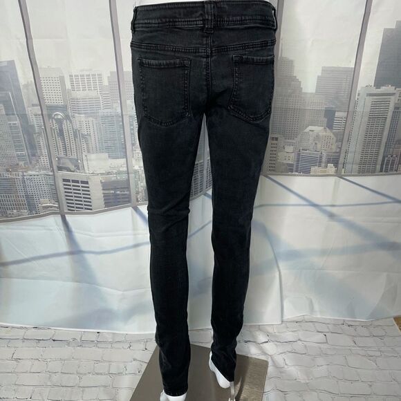 Mossimo Black Faded Skinny Denim Jeggings Size 6 - Picture 7 of 12